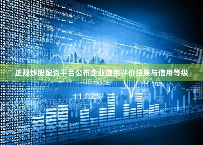 正规炒股配资平台公布企业信用评价结果与信用等级