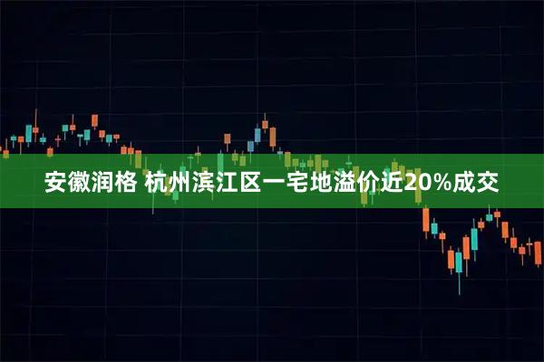 安徽润格 杭州滨江区一宅地溢价近20%成交
